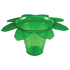 8oz Translucent Green Palm Tree Sno Cone Cups
